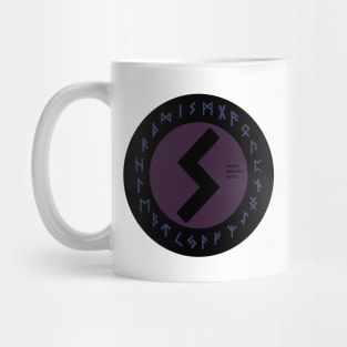 Purple Sowulo Futhark Rune Symbol Mug